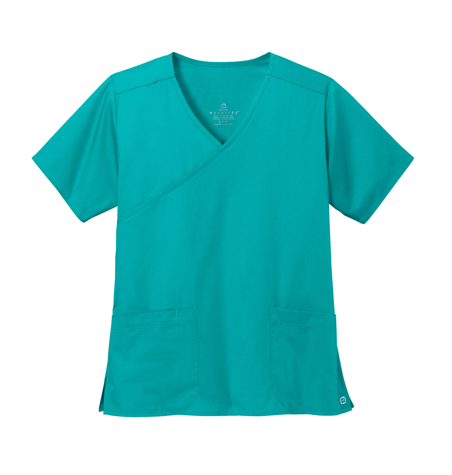 WonderWink Womens WorkFlex Mock Wrap Top