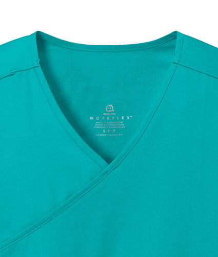 WonderWink Womens WorkFlex Mock Wrap Top