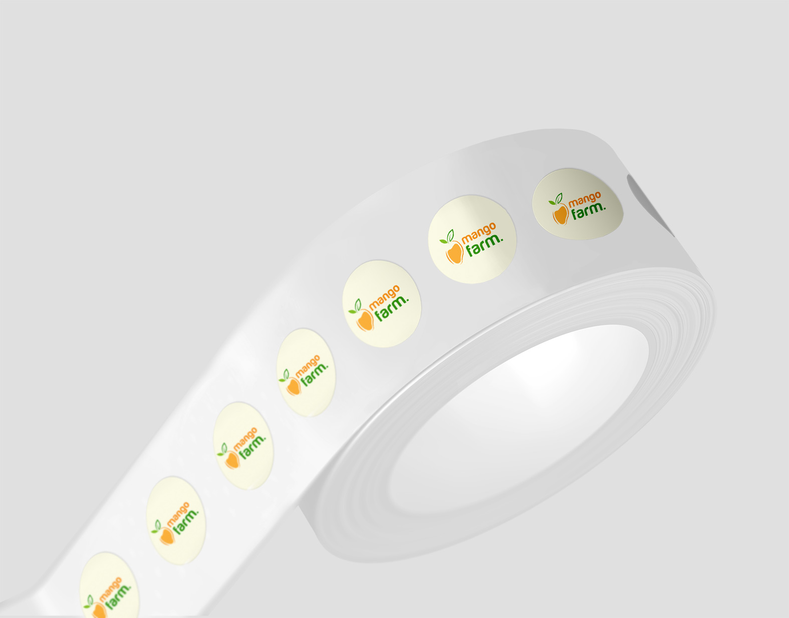2.5 inch  Circle Gloss Laminated Roll Labels