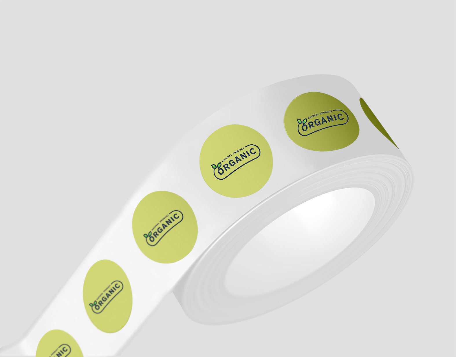 4 inch  Circle Gloss Laminated Roll Labels