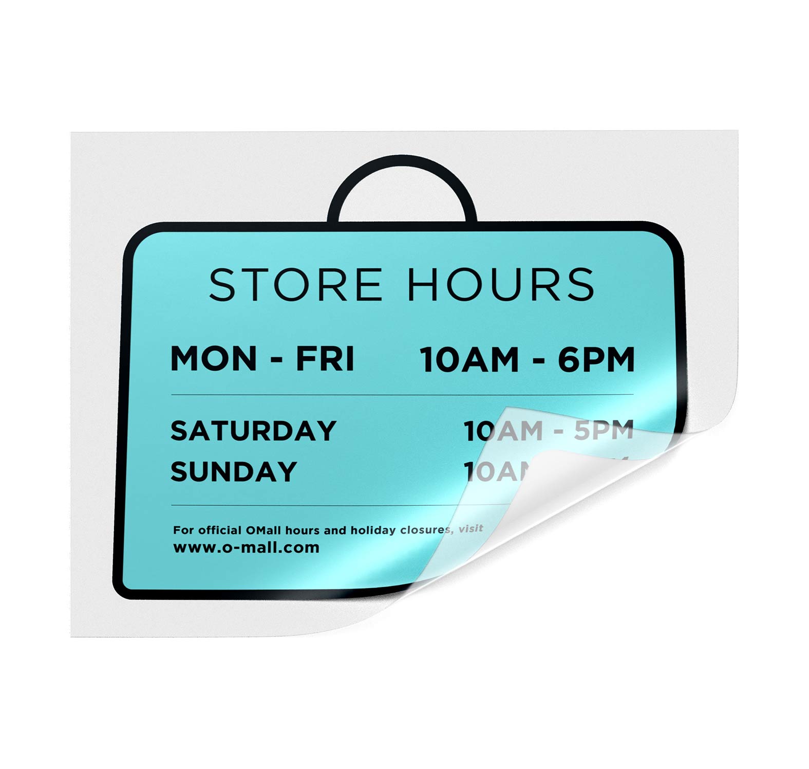 18 inch x 24 inch Window Cling-Clear