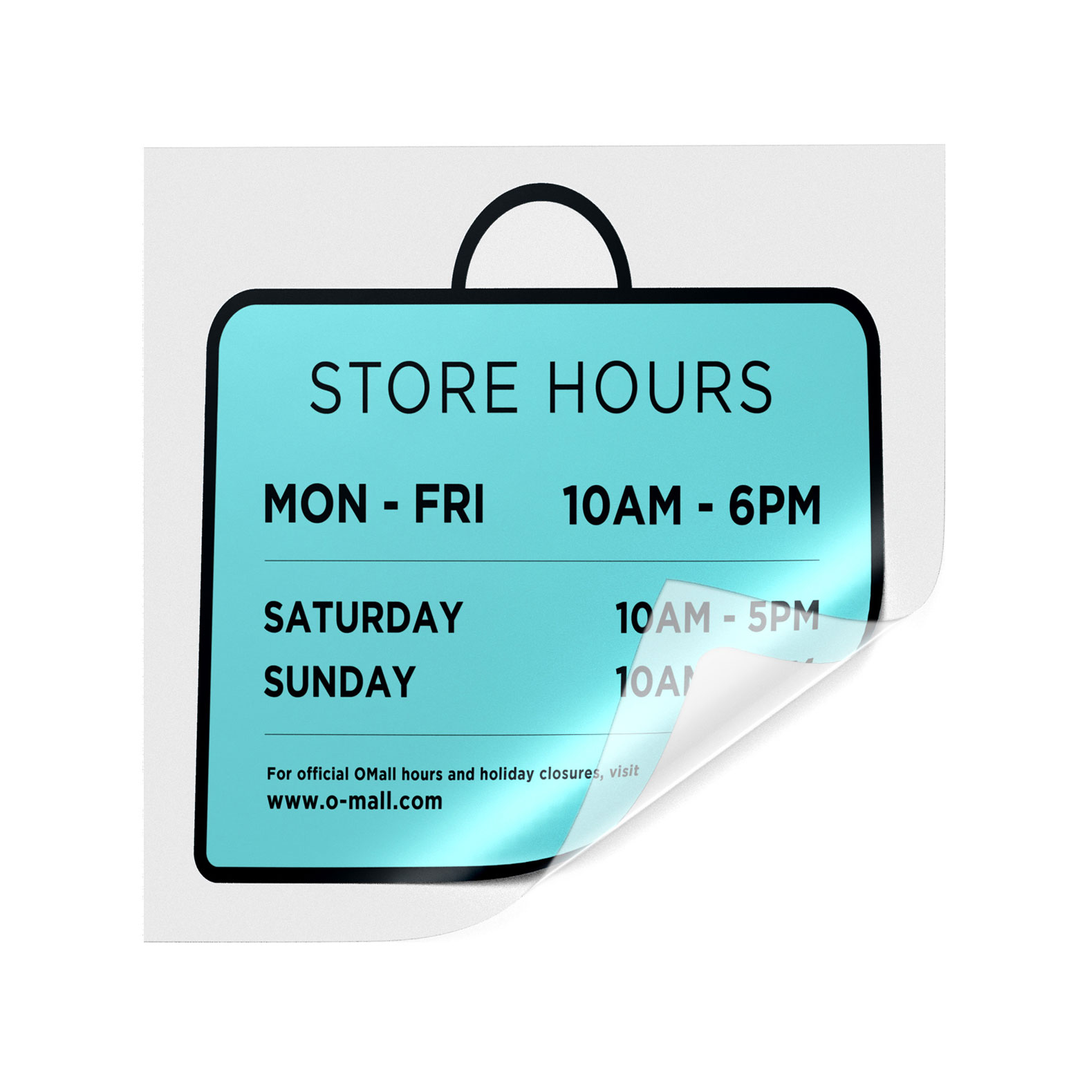 8 inch Square Window Cling-Clear