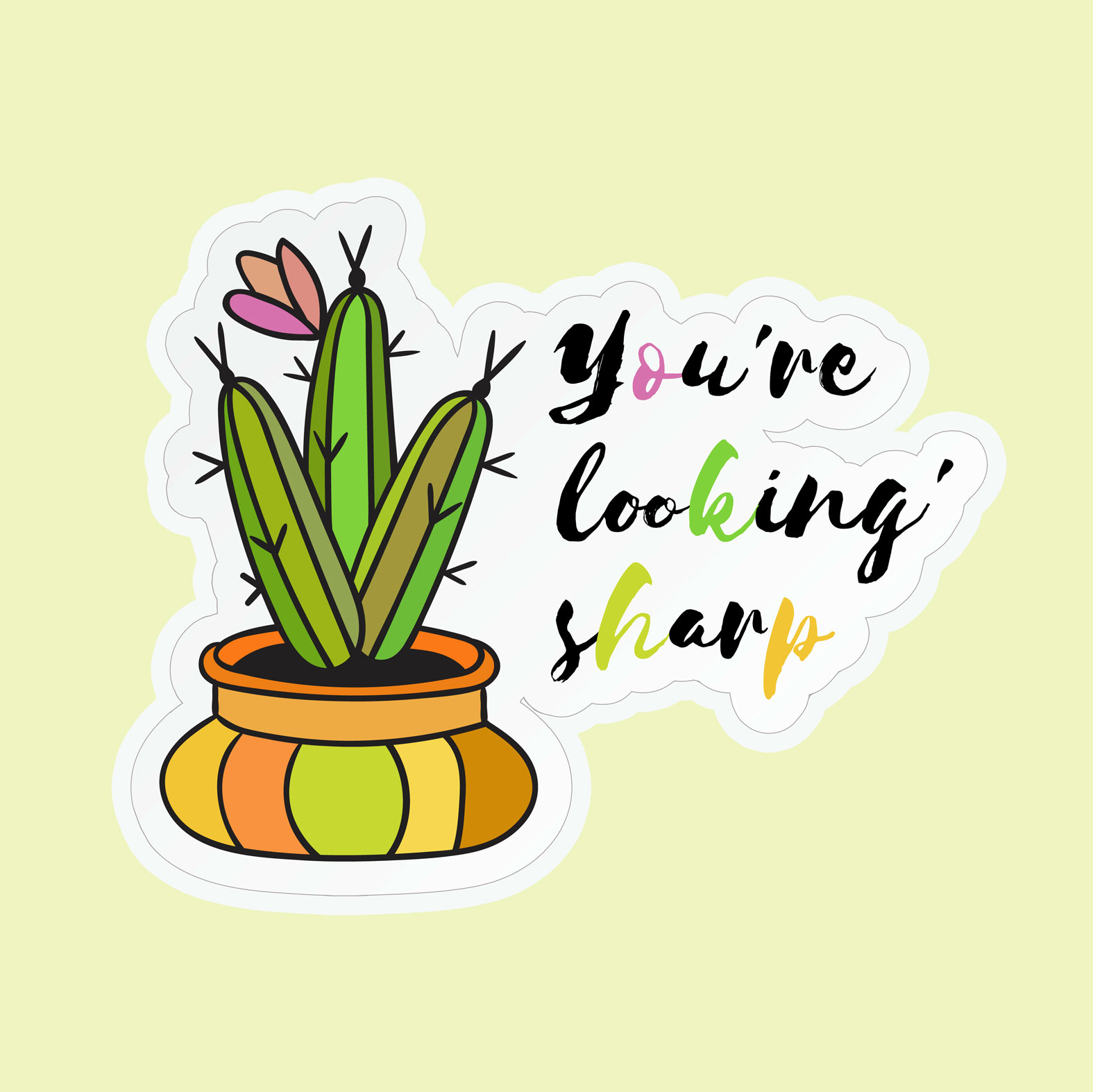 4 inch Square  Waterproof Vinyl Kiss-Cut Stickers