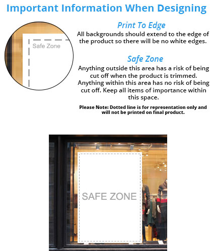 18 inch x 24 inch Window Cling-White