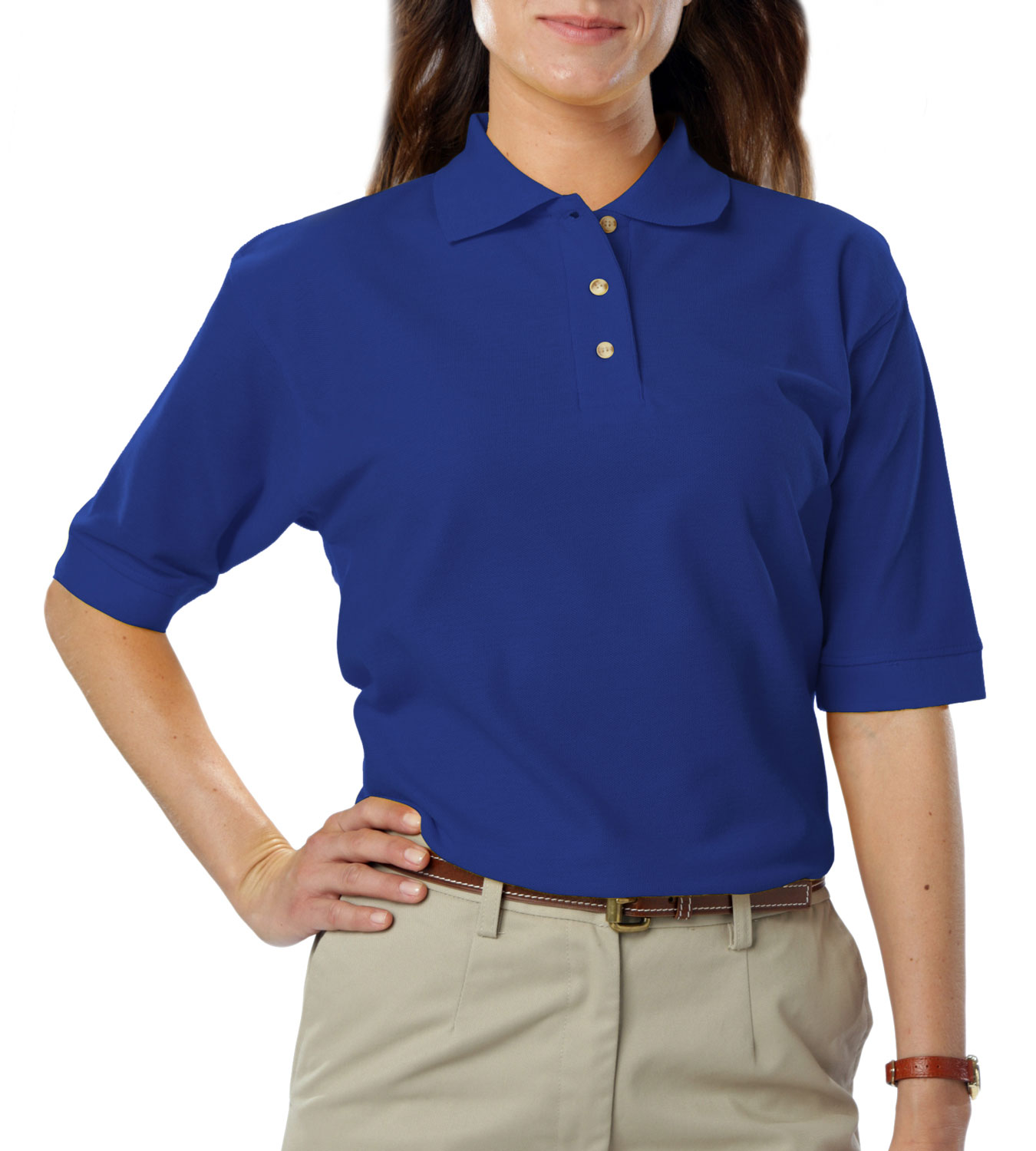 Blue Generation Ladies Teflon Pique Polo 