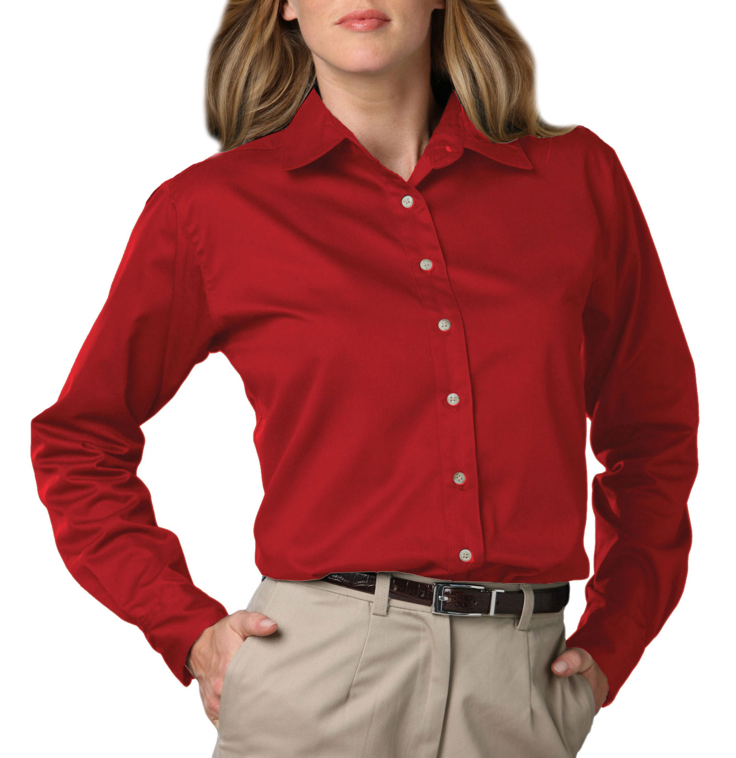 Blue Generation Ladies Long Sleeve Teflon Twill Shirt