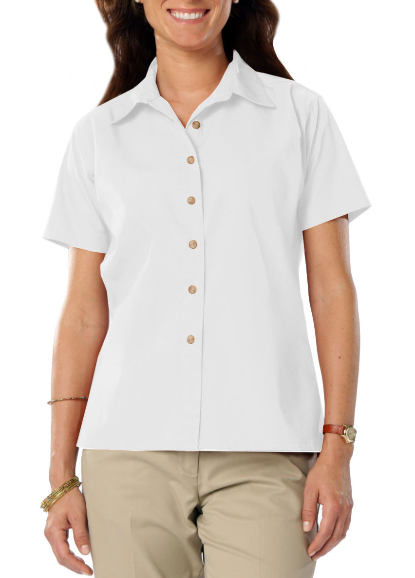 Blue Generation Ladies Short Sleeve Teflon Twill Shirt