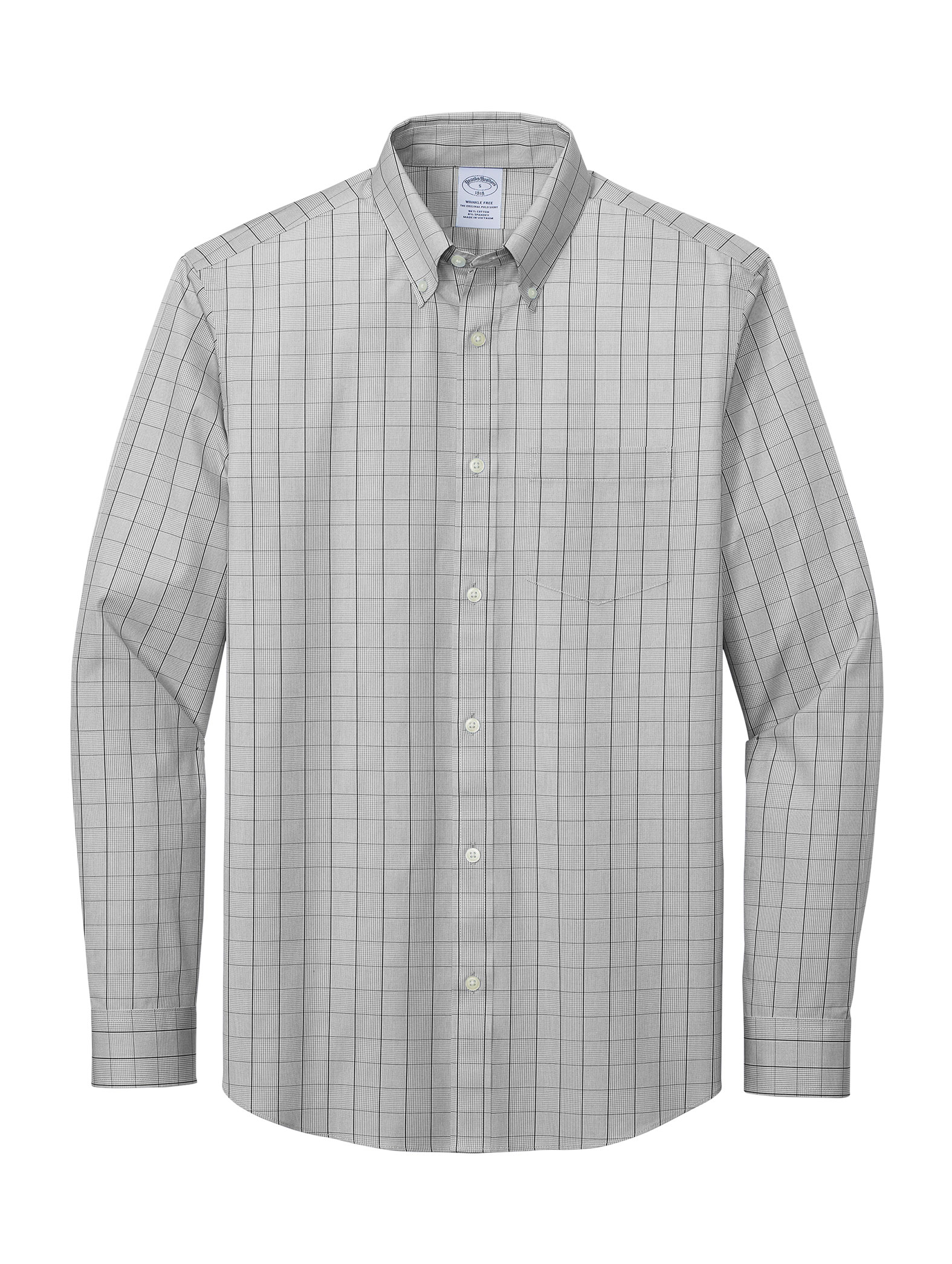 Brooks Brothers Mens Wrinkle-Free Stretch Patterned Shirt