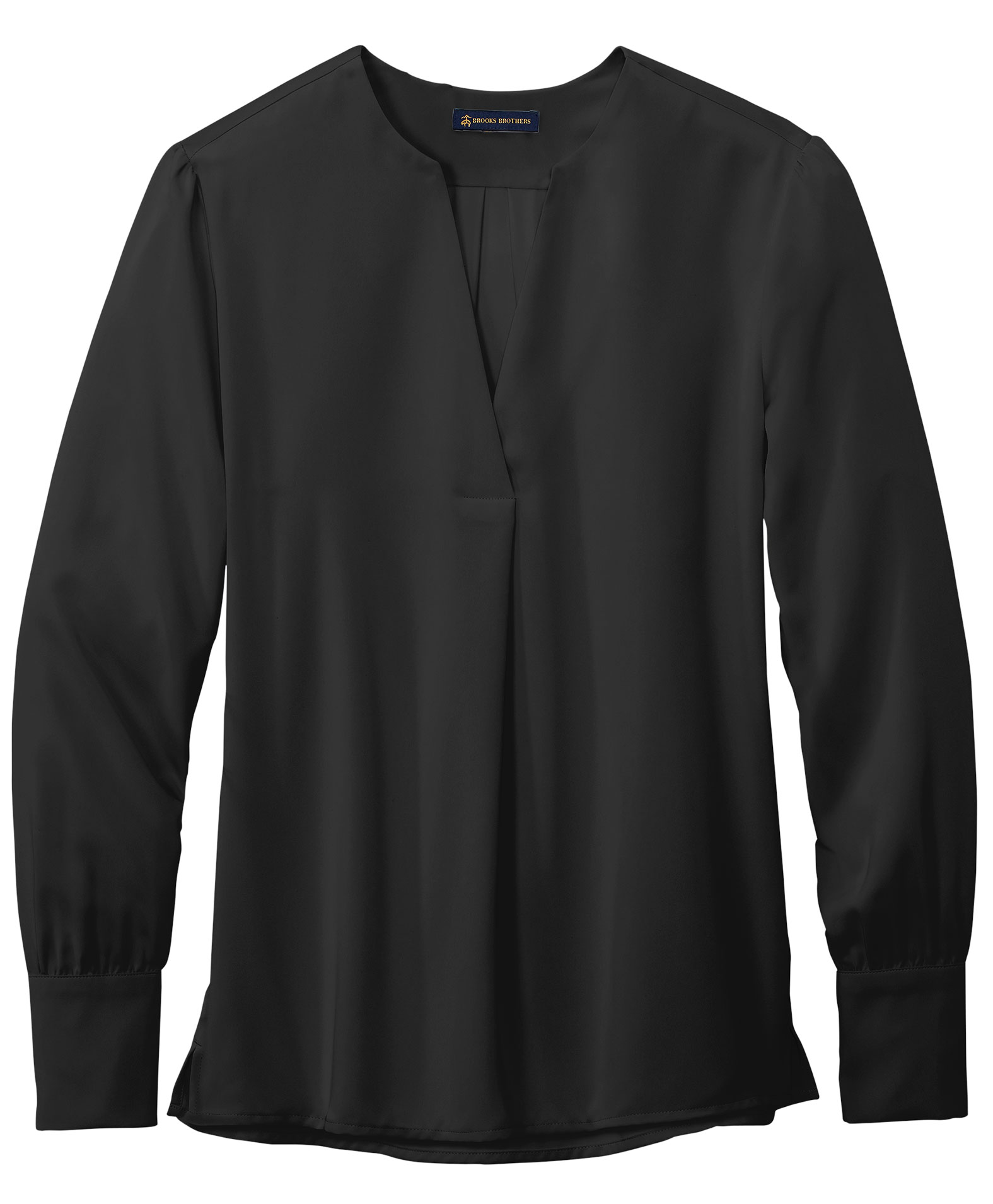 Brooks Brothers Womens Open Neck Satin Blouse