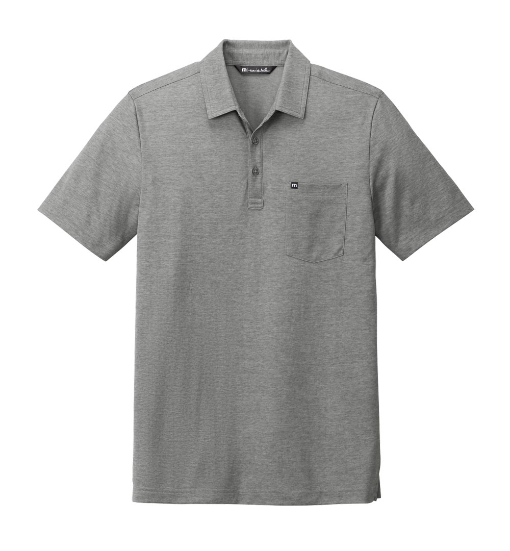 TravisMathew Mens Oceanside Heather Pocket Polo