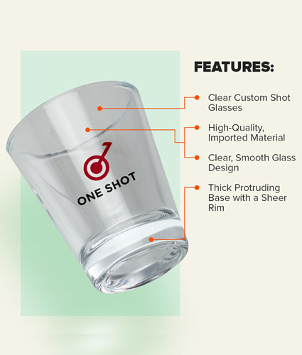Belpromo 1.75oz Glass Shot Glasses