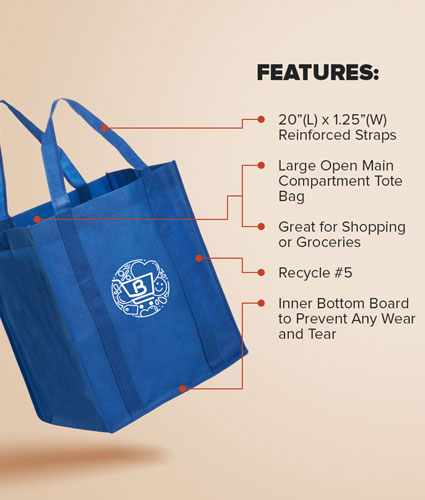 Belpromo Reusable Grocery Tote Bags