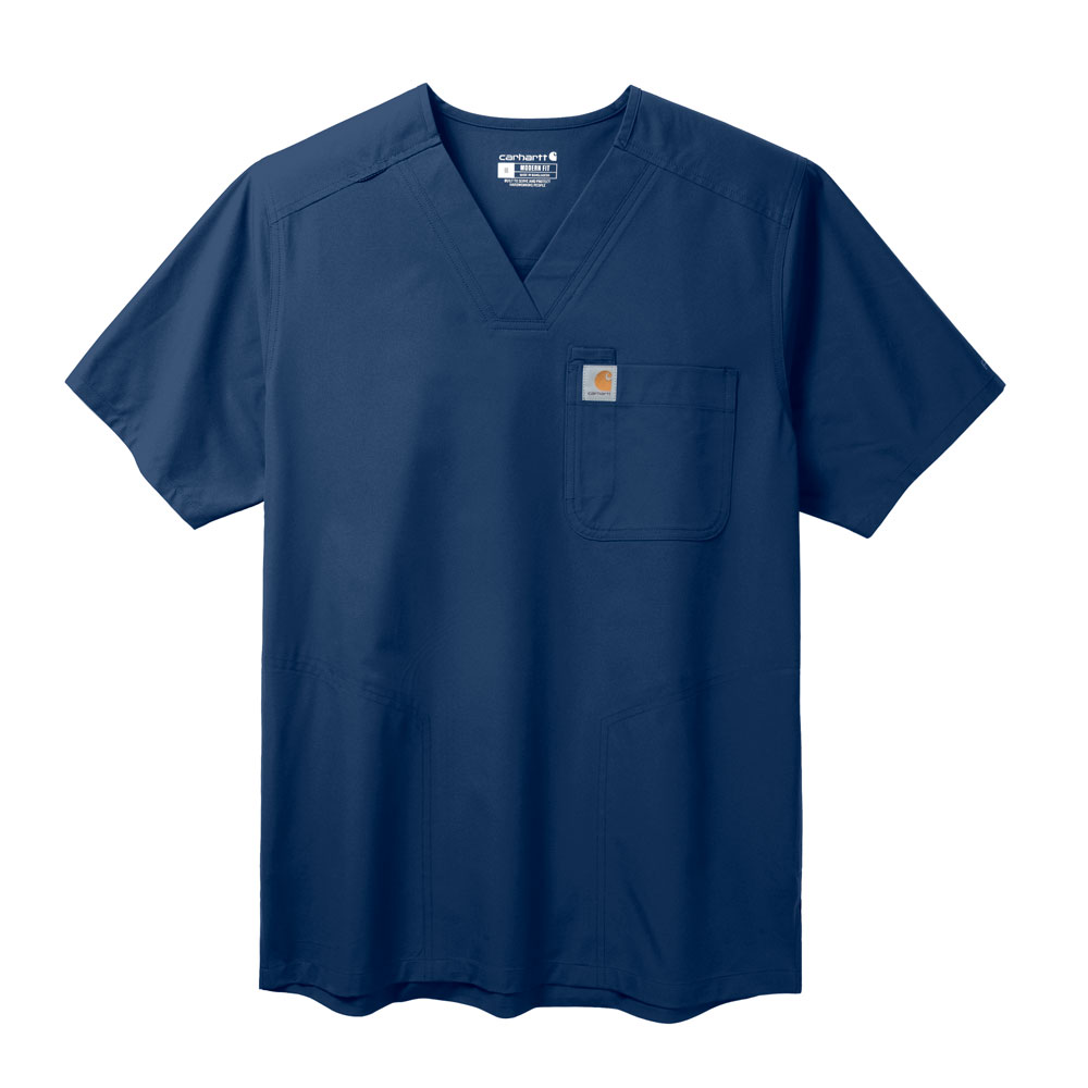 Carhartt Medical Force Essentials Mens V-Neck Shirttail Scrub Top