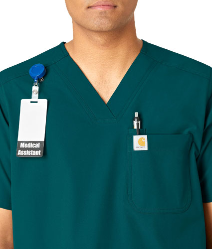 Carhartt Medical Force Essentials Mens V-Neck Shirttail Scrub Top
