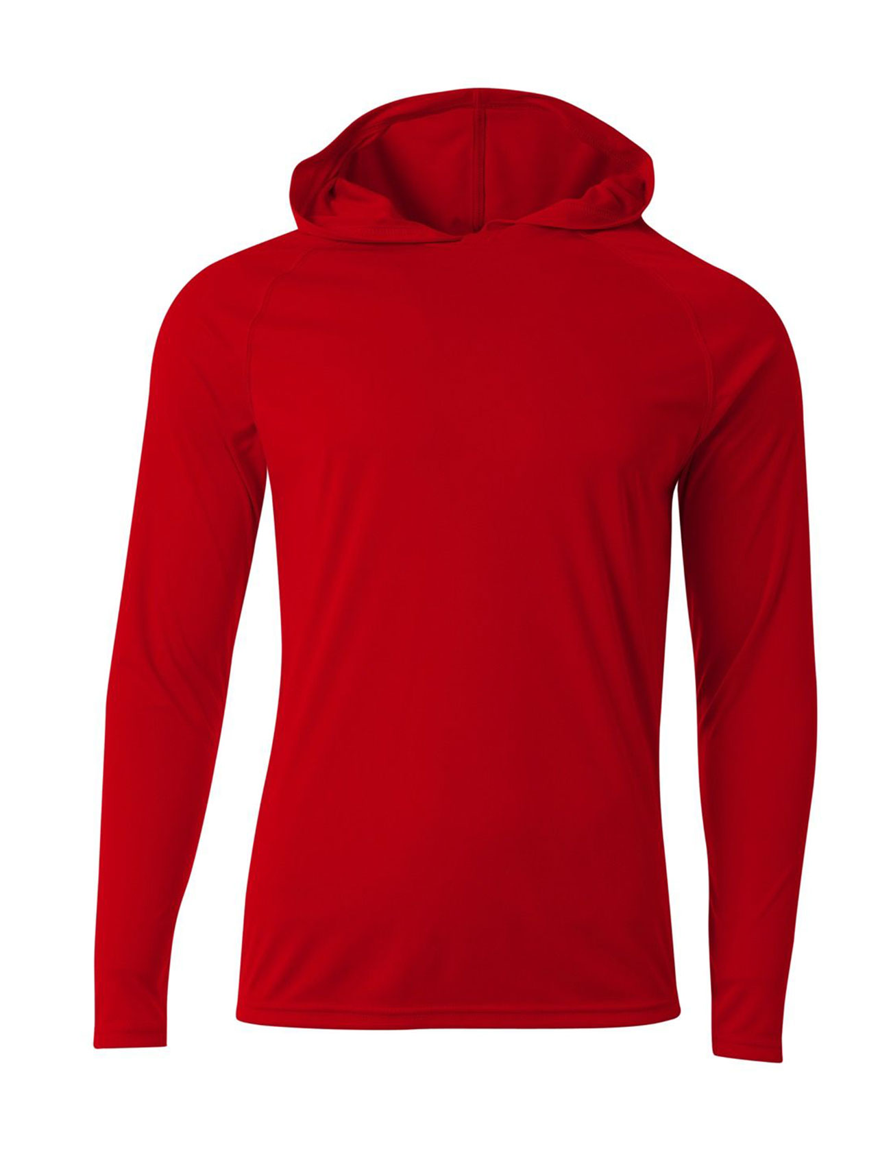 A4 Mens Cooling Performance Long Sleeve Hooded Tee