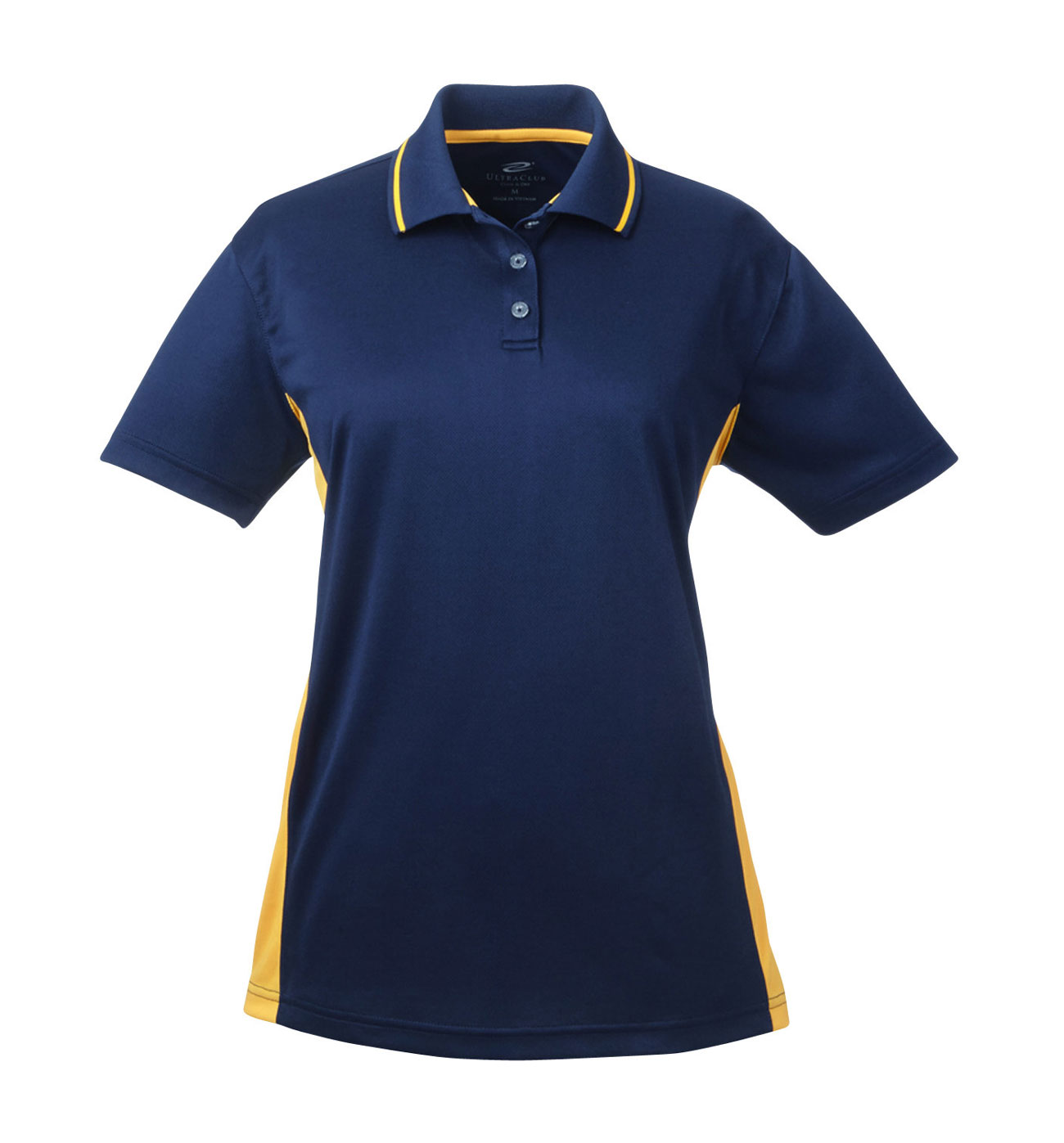 UltraClub Ladies Cool  Dry Sport Two-Tone Polo