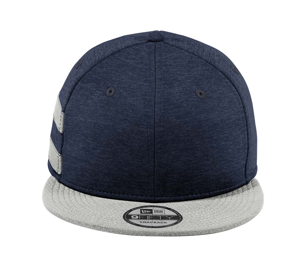 New Era Adult Shadow Heather Striped Flat Bill Snapback Cap
