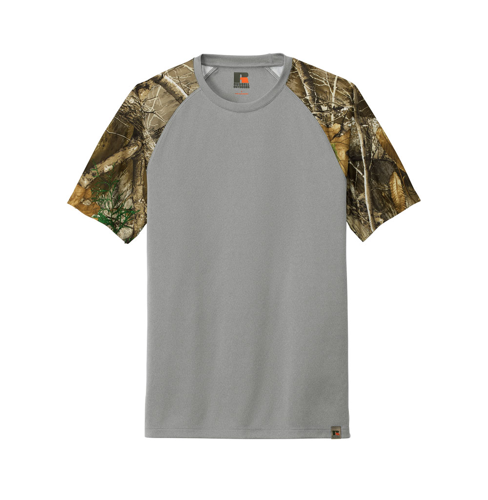 Russell Outdoors Realtree Adult Colorblock Performance Tee