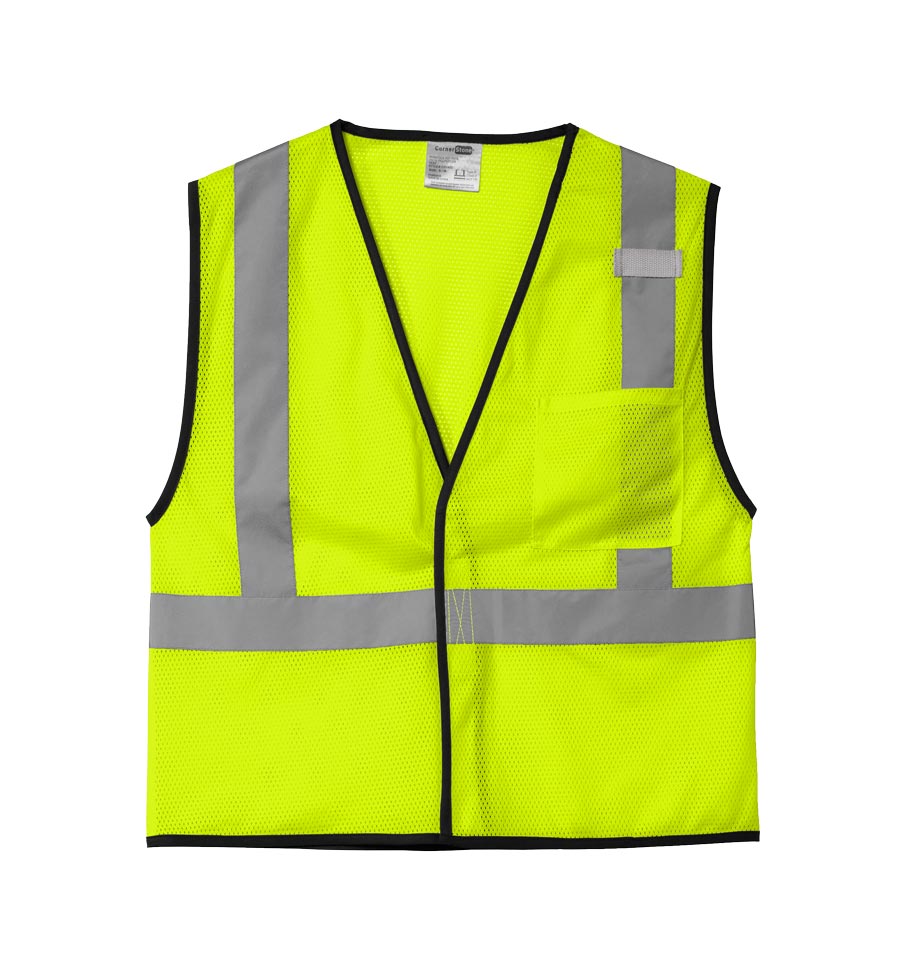 CornerStone  Mens ANSI 107 Class 2 Economy Mesh One-Pocket Vest
