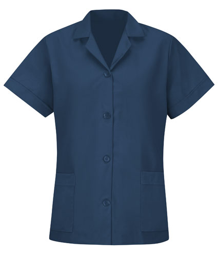 Red Kap Womens Loose Fit Short Sleeve Button Smock