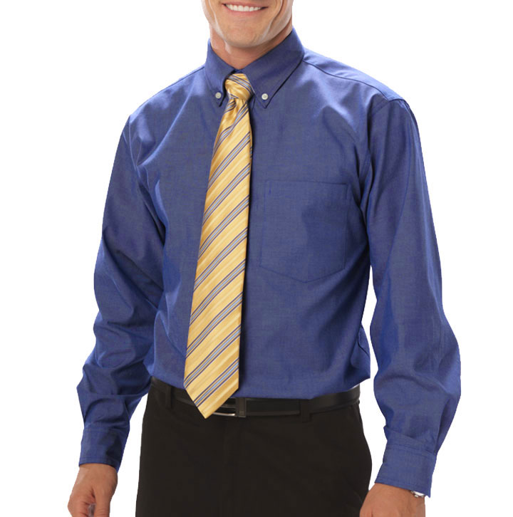 Blue Generation Mens Long Sleeve Oxford Shirt 
