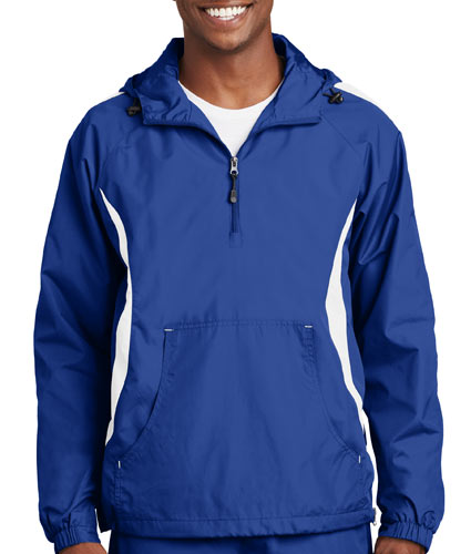 Sport-Tek Mens Colorblock Raglan Anorak