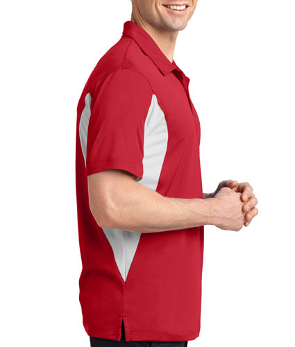 Sport-Tek Mens Side Blocked Micropique Sport-Wick  Polo
