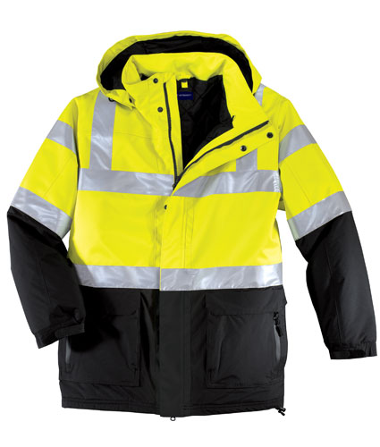Port Authority Mens ANSI 107 Class 3 Safety Heavyweight Parka