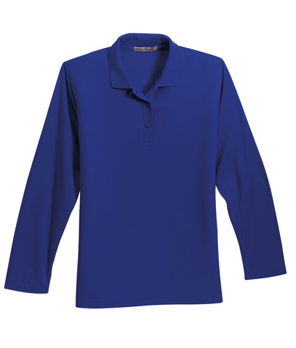 Port Authority Ladies Long Sleeve Silk Touch Polo