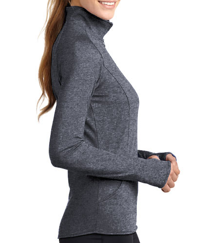 Sport-Tek Ladies Sport-Wick Stretch 12-Zip Pullover