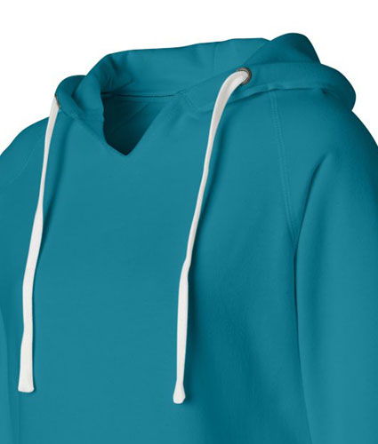 J. America Ladies Sydney Brushed V-Neck Hooded Sweatshirt