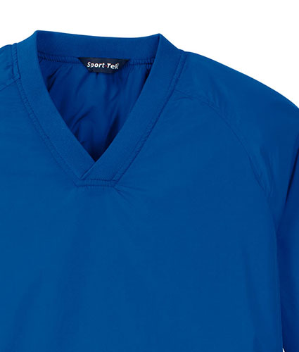 Sport-Tek Mens V-Neck Raglan Wind Shirt