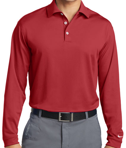 Nike Mens Long Sleeve Dri-FIT Stretch Tech Polo