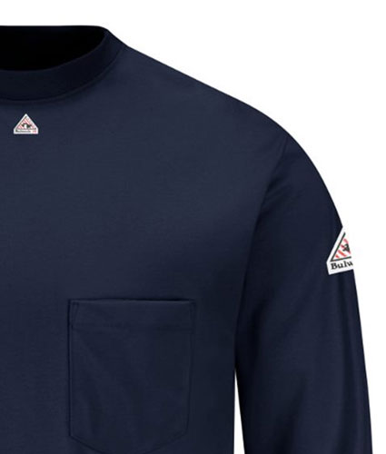 Bulwark Mens Fire Resistant Knit Long Sleeve T-Shirt