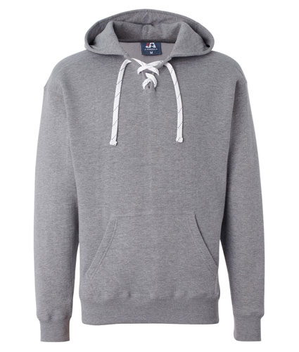 J. America Adult Sport Lace Hooded Sweatshirt