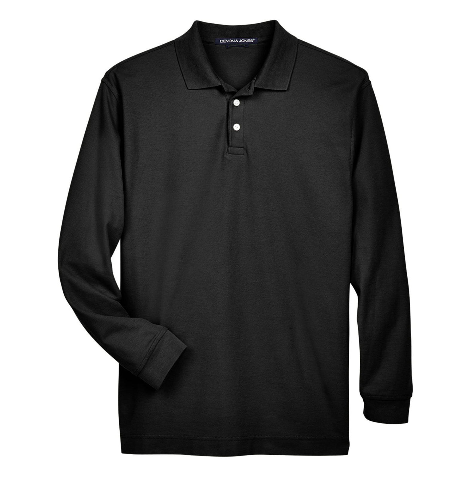Devon  Jones Mens Pima Piqu Long-Sleeve Polo