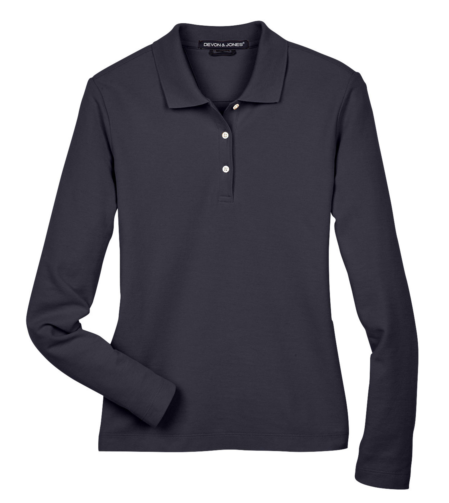 Devon  Jones Ladies Pima Piqu Long-Sleeve Polo