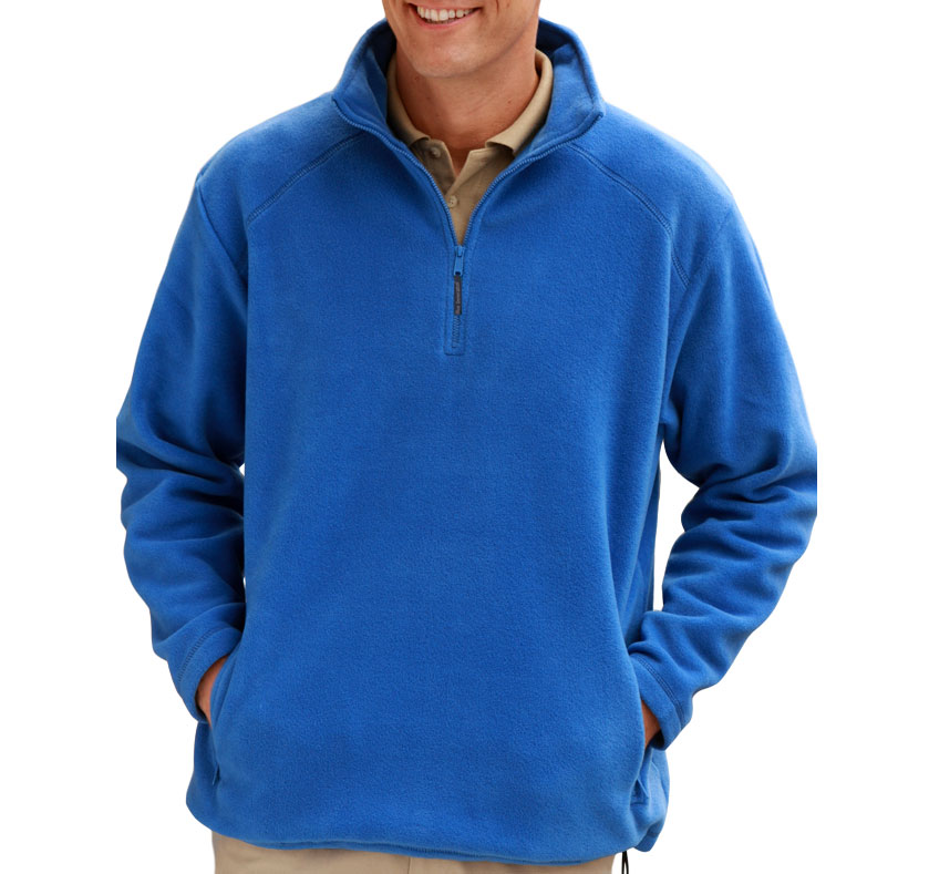 Blue Generation Adult Micro Fleece Quarter Zip Pullover