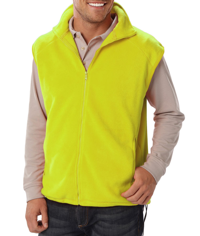 Blue Generation Adult Micro Fleece Zip Vest