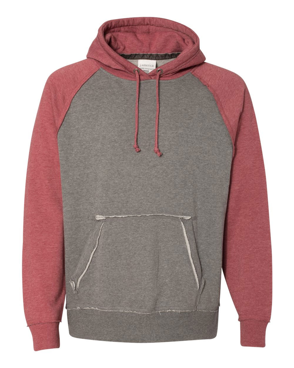 J. America  Adult Vintage Heather Hooded Sweatshirt