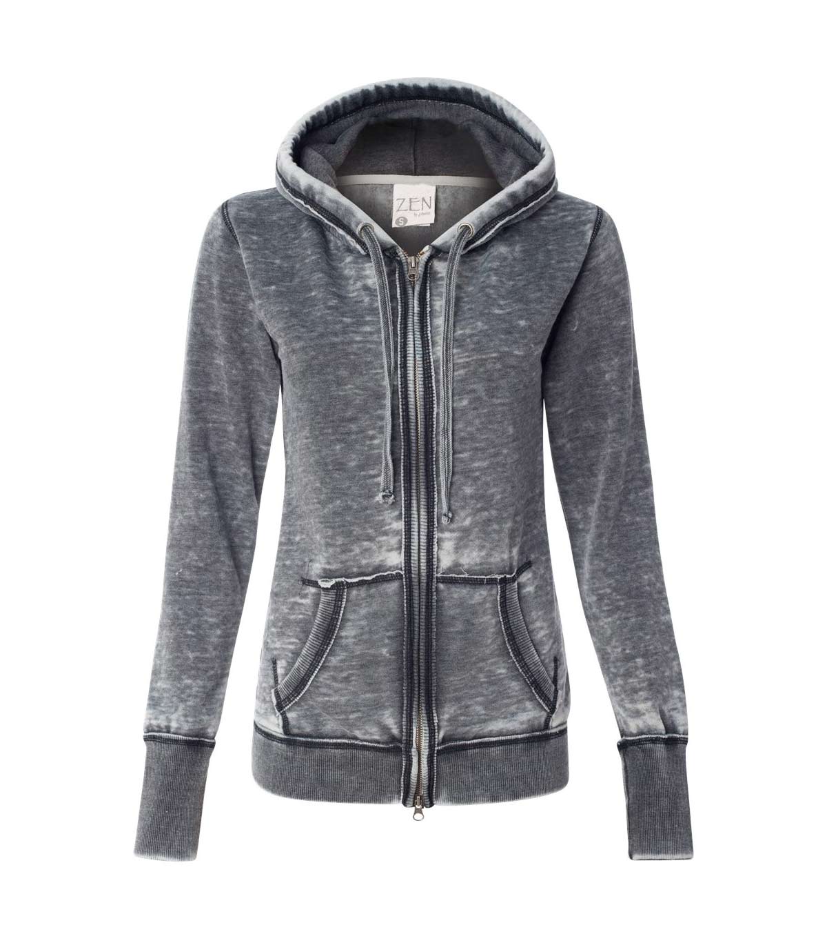 J. America Ladies Zen Fleece Hooded Sweatshirt