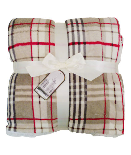 Apollo Lambswool Microsherpa Plaid Throw