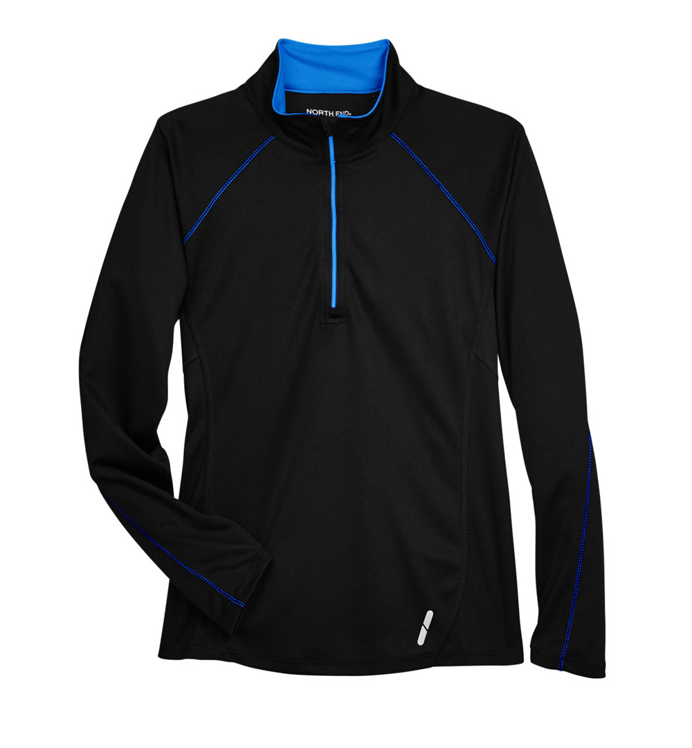North End Ladies Radar Quarter-Zip Performance Long Sleeve Top