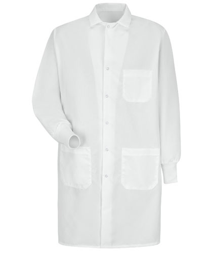 Red Kap Unisex Gripper Closure Cuffed Lab Coat