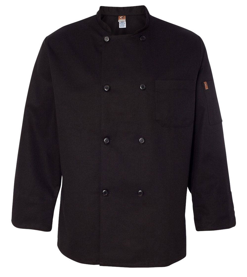 Chef Designs Black Traditional Chef Coat