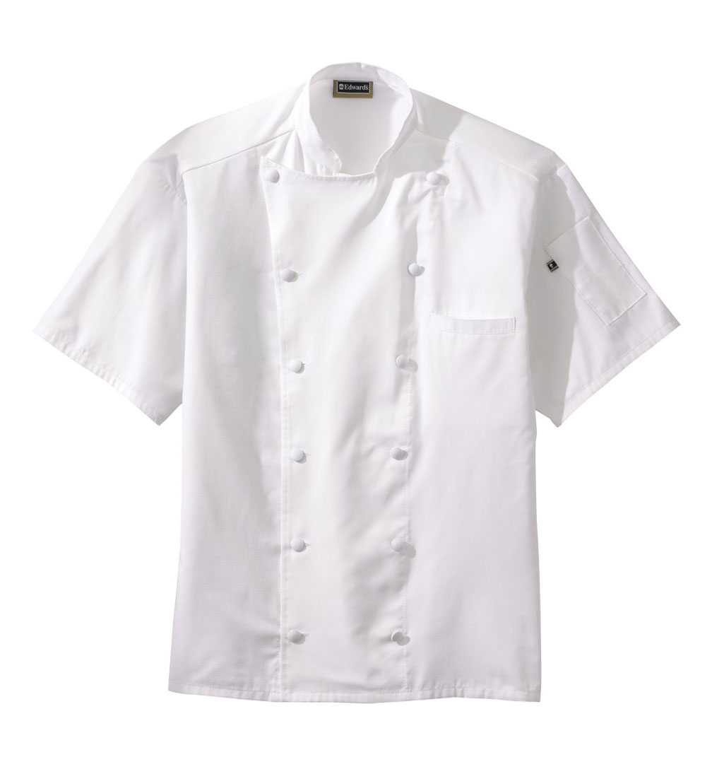 Edwards Adult Mesh Back Chef Coat with 12 Buttons