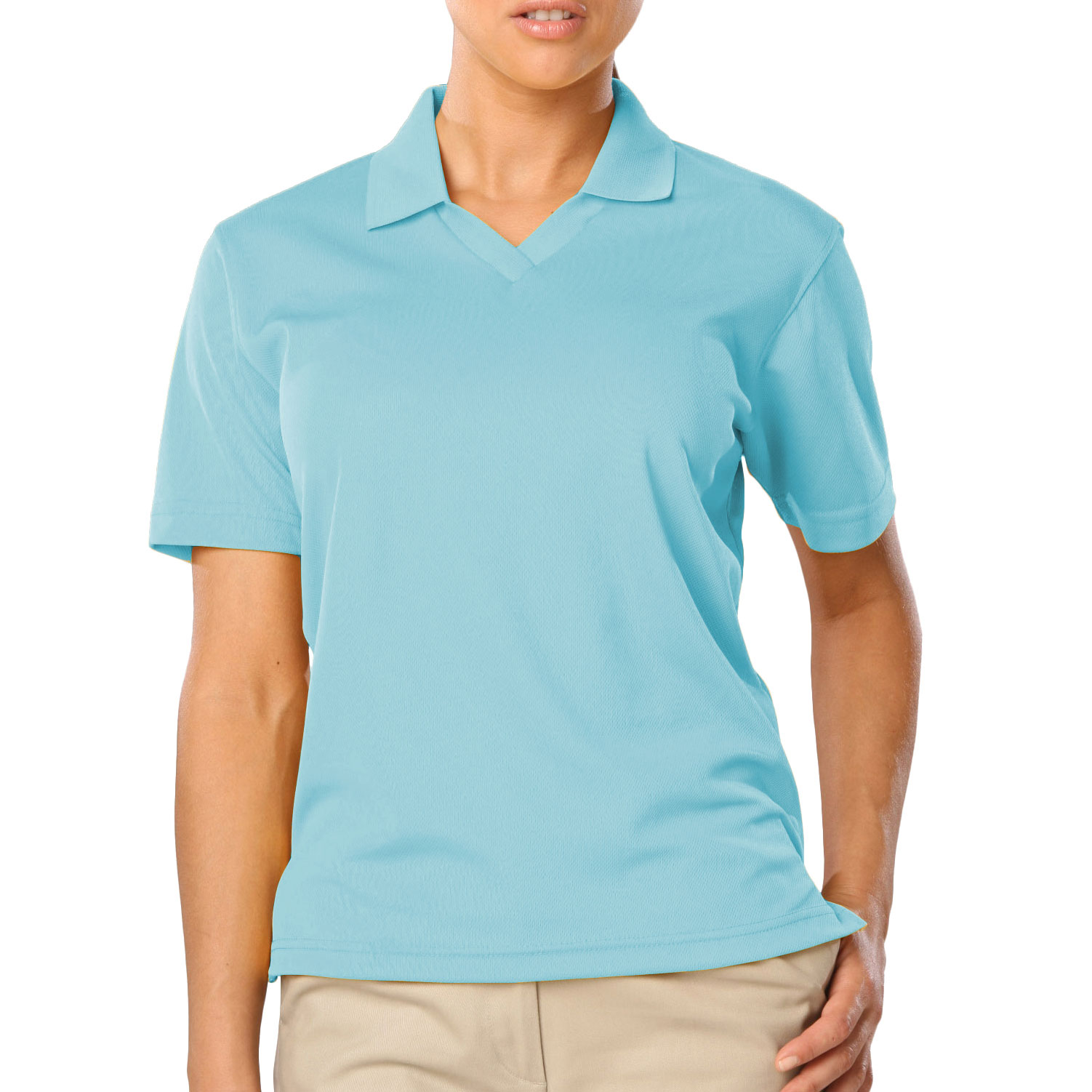 Blue Generation Ladies Superblend V-Neck Pique Polo 