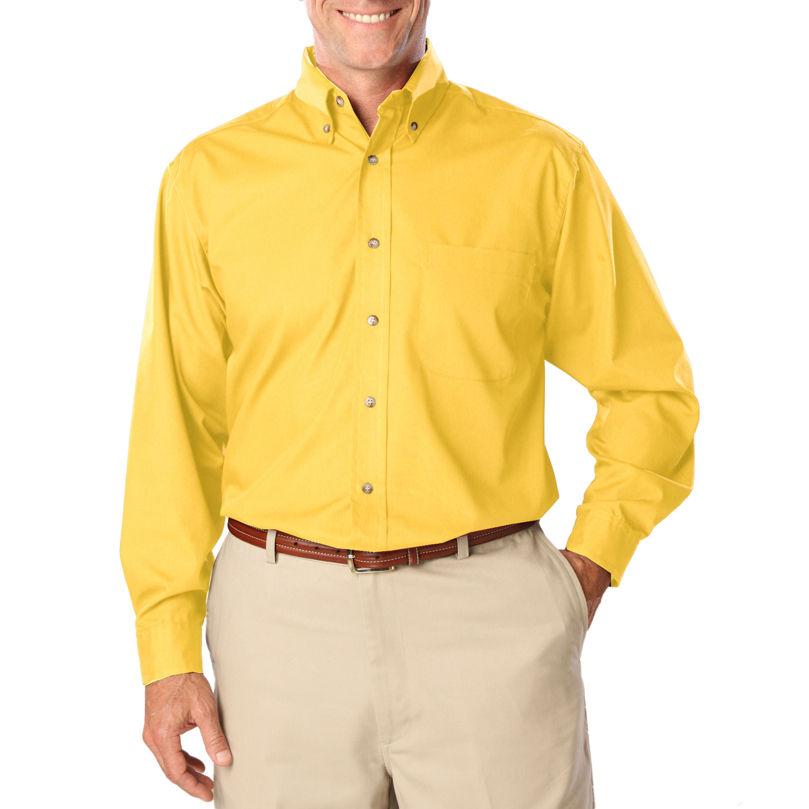 Blue Generation Mens Super Blend Long Sleeve Poplin