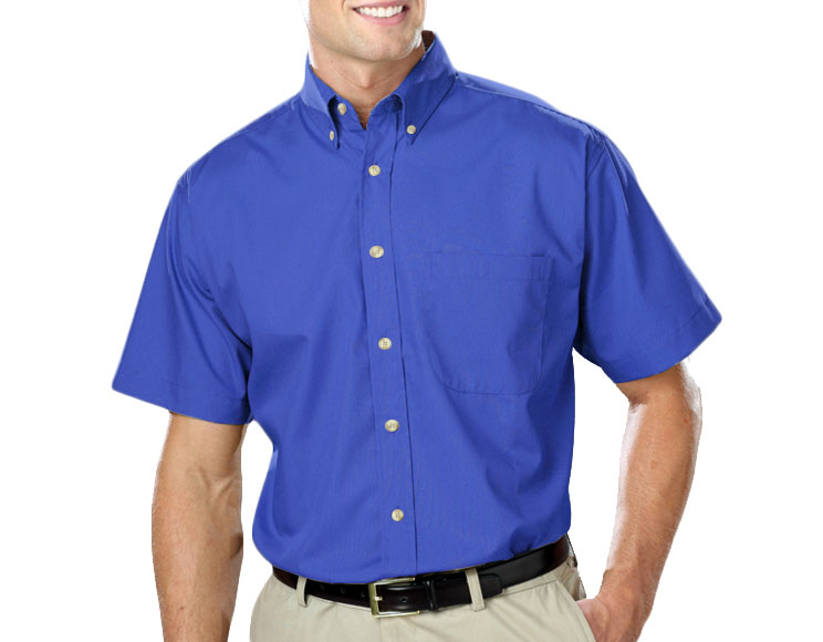 Blue Generation Mens Super Blend Short Sleeve Poplin