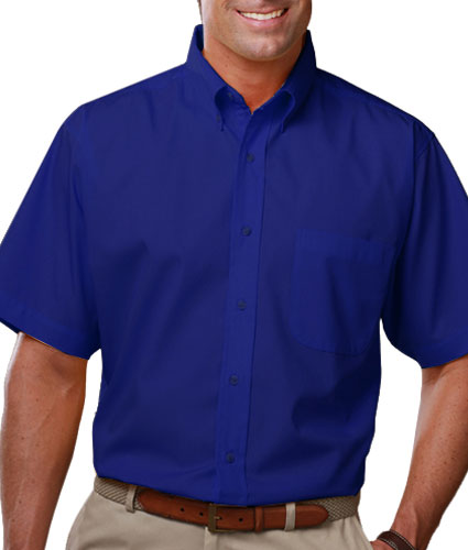 Blue Generation Mens Short Sleeve Value Poplin Shirt